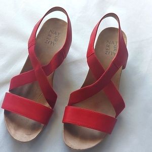 Naturalizer Red Strap Sandals size 8.5